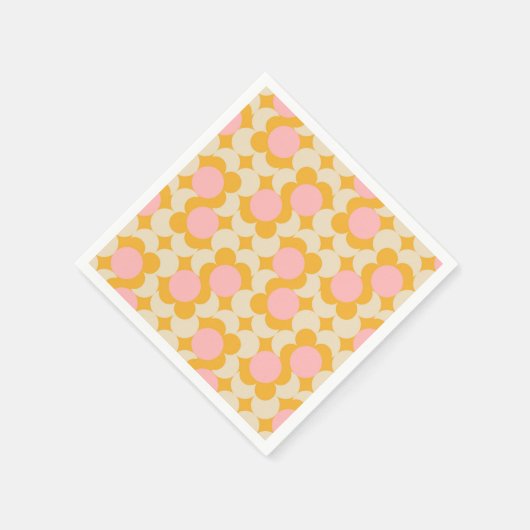 Geometrische cirkelvormig midden ventilatorpatroon servet (Hoek)