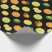 Geometrische citrusvruchtvernieuwingspatroon cadeaupapier (Hoek)