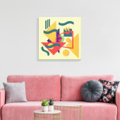Geometrische collage canvas afdruk (Insitu (Woonkamer))