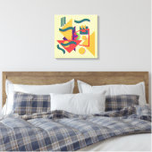 Geometrische collage canvas afdruk (Insitu (Slaapkamer))