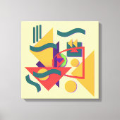 Geometrische collage canvas afdruk (Voorkant)