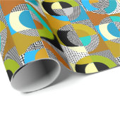 Geometrische collage: cirkels,  patroon. cadeaupapier (Rol Hoek)