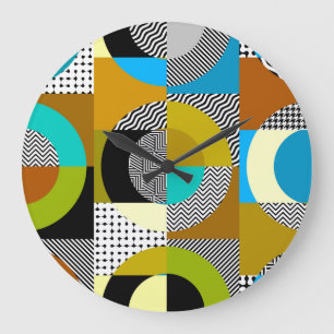 Geometrische collage: cirkels,  patroon. grote klok