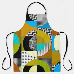 Geometrische collage: cirkels, patroon. schort