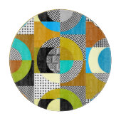 Geometrische collage: cirkels,  patroon. snijplank (Voorkant)