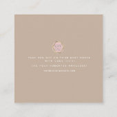 Geometrische collage dank u hart boutique schoonhe vierkante visitekaartje (Achterkant)