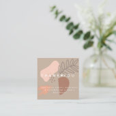 Geometrische collage dank u hart boutique schoonhe vierkante visitekaartje (Staand voorkant)