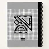 GEOMETRISCHE COMPASEN EN PROTRACTOR (LIGHT GRAY) N NOTITIEBOEK (Achterkant)