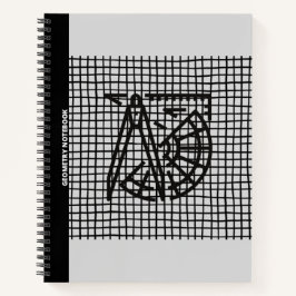 GEOMETRISCHE COMPASEN EN PROTRACTOR (LIGHT GRAY) N NOTITIEBOEK