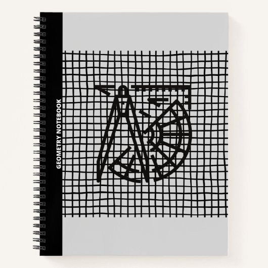 GEOMETRISCHE COMPASEN EN PROTRACTOR (LIGHT GRAY) N NOTITIEBOEK (Voorkant)