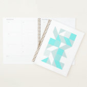 Geometrische Compositie in Aqua Tinten Planner (Display)