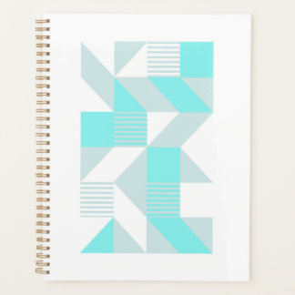 Geometrische Compositie in Aqua Tinten Planner
