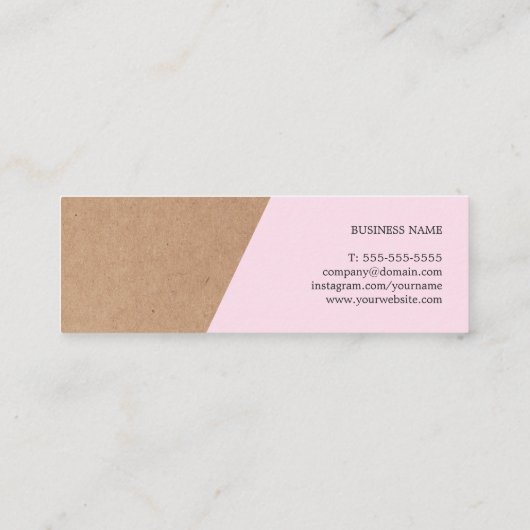 Geometrische consultant voor Elegant Printed Kraft Mini Visitekaartje (Achterkant)
