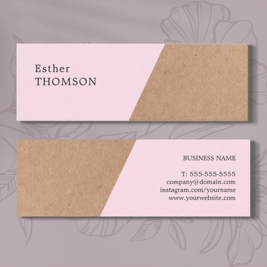 Geometrische consultant voor Elegant Printed Kraft Mini Visitekaartje