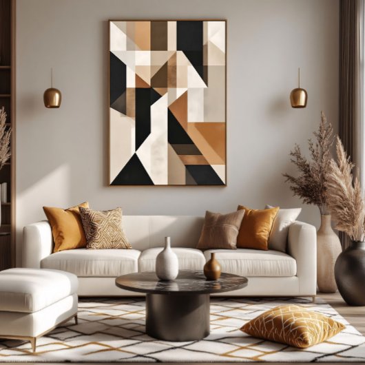 Geometrische Convergentie Canvas Afdruk