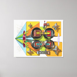 Geometrische convergentie: een portaal naar het on canvas afdruk
