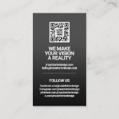 Geometrische Corporate Modern Navy Blauw en Grijs Visitekaartje (Achterkant)