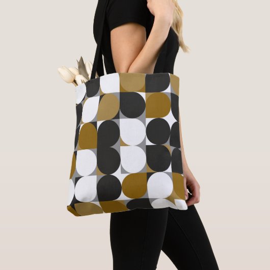 Geometrische creativiteit: naadloos patroonontwerp tote bag (Dichtbij)