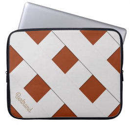 Geometrische Crossing Pastel Grijze Lijnen met Naa Laptop Sleeve