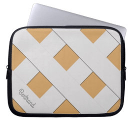 Geometrische Crossing Pastel Grijze Lijnen met Naa Laptop Sleeve