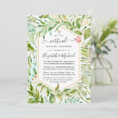 Geometrische Crystal Online Virtuele Bruiloft Kaart (Staand voorkant)