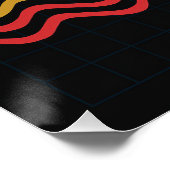 Geometrische curves in levendige kleuren perfect poster (Hoek)