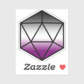 Geometrische D20 Ace Pride-vlag Sticker (Vel)