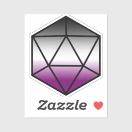 Geometrische D20 Ace Pride-vlag Sticker