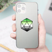 Geometrische D20 Aro Pride-vlag Sticker (Telefoon)