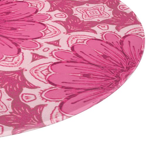 Geometrische Daisy Pattern in Coral and Pastel Pin Snijplank (Hoek)