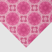 Geometrische Daisy Pattern in Coral and Pastel Pin Tissuepapier (Detail)