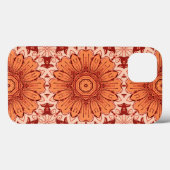 Geometrische Daisy Pattern in Mandarijns Oranje Case-Mate iPhone Case (Achterkant (horizontaal))