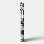 Geometrische Daisy Pattern in Red Black & White Case-Mate iPhone Case (Achterkant / Links)