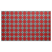 Geometrische Daisy Pattern in Red Black & White Stof (Yard (91,4 cm))