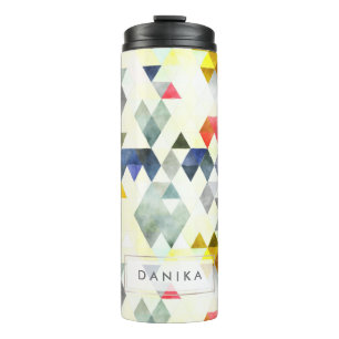 Geometrische de Waterverf van Boho van Thermosbeker