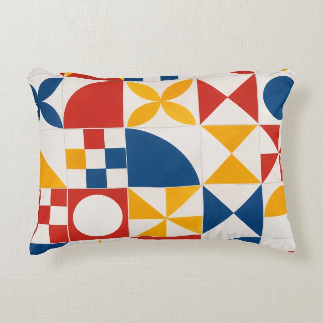Geometrische decoratie accent kussen (Voorkant)
