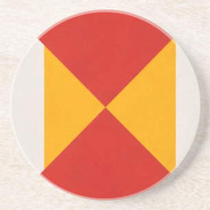 Geometrische decoratie zandsteen onderzetter