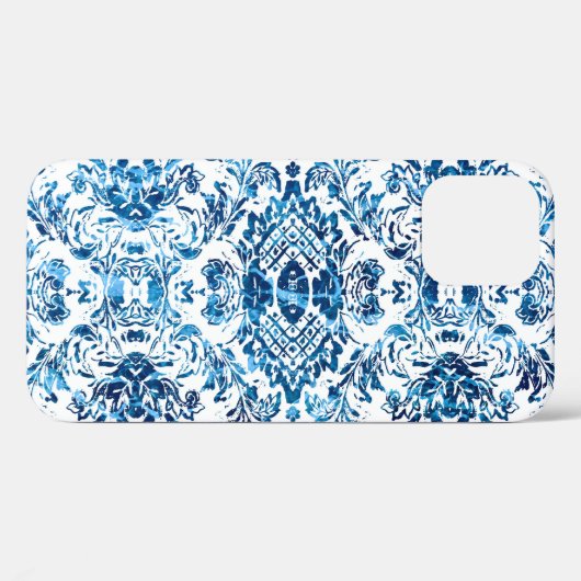 Geometrische demasnaadloos patroon met grijze teks Case-Mate iPhone case (Achterkant (horizontaal))