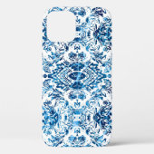 Geometrische demasnaadloos patroon met grijze teks Case-Mate iPhone case (Achterkant)