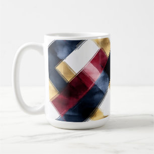 Geometrische diagonaal koffiemok