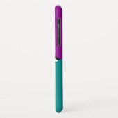 Geometrische Diagonaal Paars Turkoois Zwart Wit Ge Case-Mate iPhone Case (Achterkant/links)