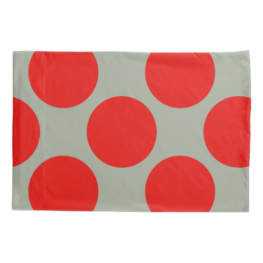 Geometrische diagonale rode poolpunten op elke kle kussensloop (Achterkant)