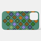 Geometrische diagonale vierkanten gemengd Case-Mate iPhone case (Achterkant (horizontaal))