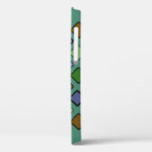 Geometrische diagonale vierkanten gemengd Case-Mate iPhone case (Achterkant / Links)