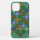 Geometrische diagonale vierkanten gemengd Case-Mate iPhone case (Achterkant)