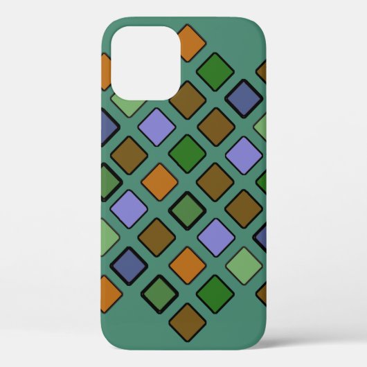 Geometrische diagonale vierkanten gemengd Case-Mate iPhone case (Achterkant)