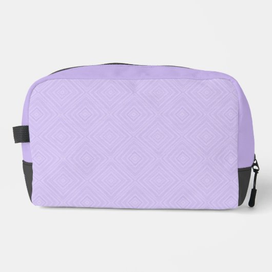 Geometrische diamant Lila en witte naam cosmetisch Toilettasje (Voorkant)