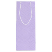 Geometrische diamant Paarse Lila Wijn Cadeautas (Achterkant)