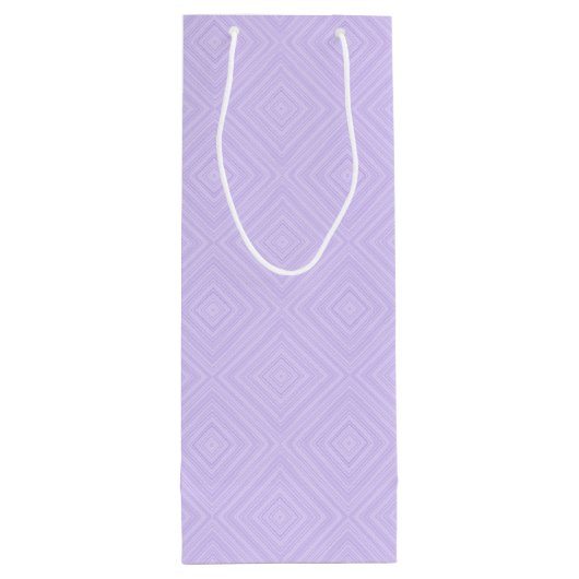 Geometrische diamant Paarse Lila Wijn Cadeautas (Achterkant)