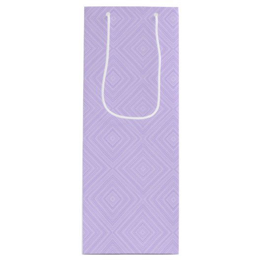Geometrische diamant Paarse Lila Wijn Cadeautas (Voorkant)